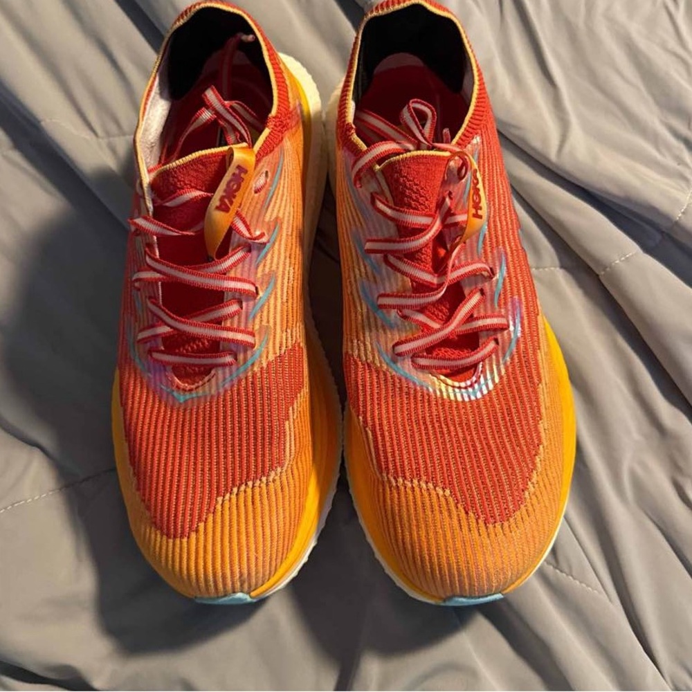 Hoka cielo x1 Vibrant Orange and Yellow Sneakers